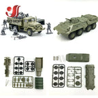 1:72 BTR-80 Armored Carrier M35 Cargo Truck M1046 KFZ.305 BLITZ Building Block Assembling Military Vehicles Model Army