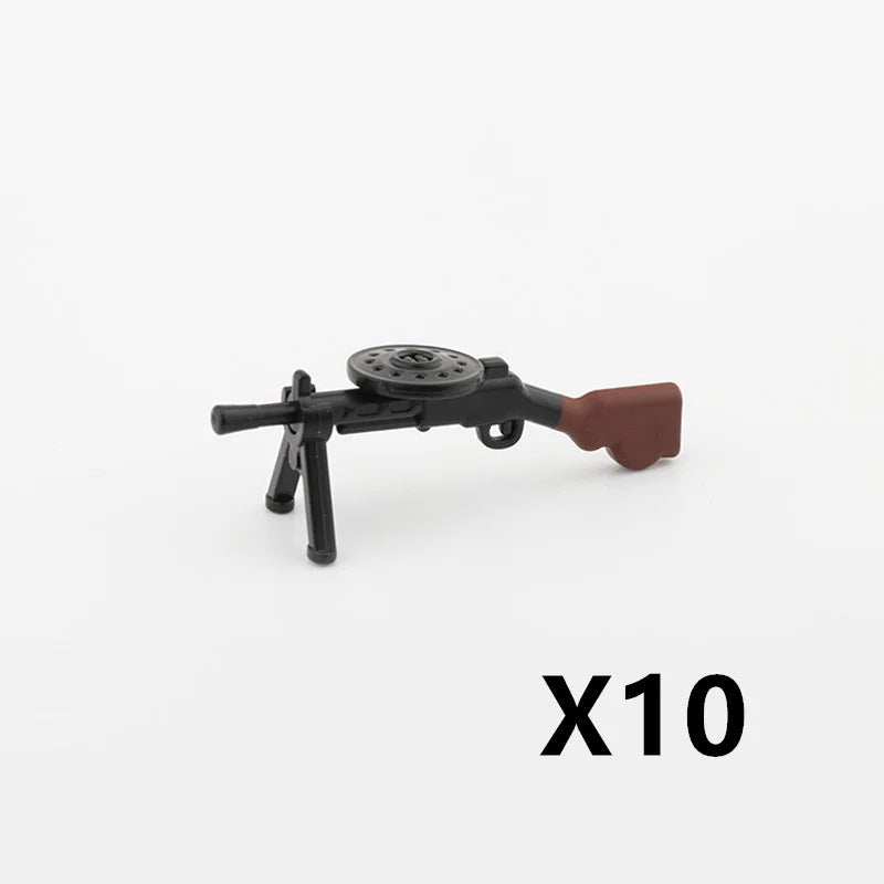 5/10 WW2 Soldier Weapons Building Block Two-color Printing Machine Rifle Submachine Sniper Guns Military Accessories Bricks C238 - CADA BRICKS®