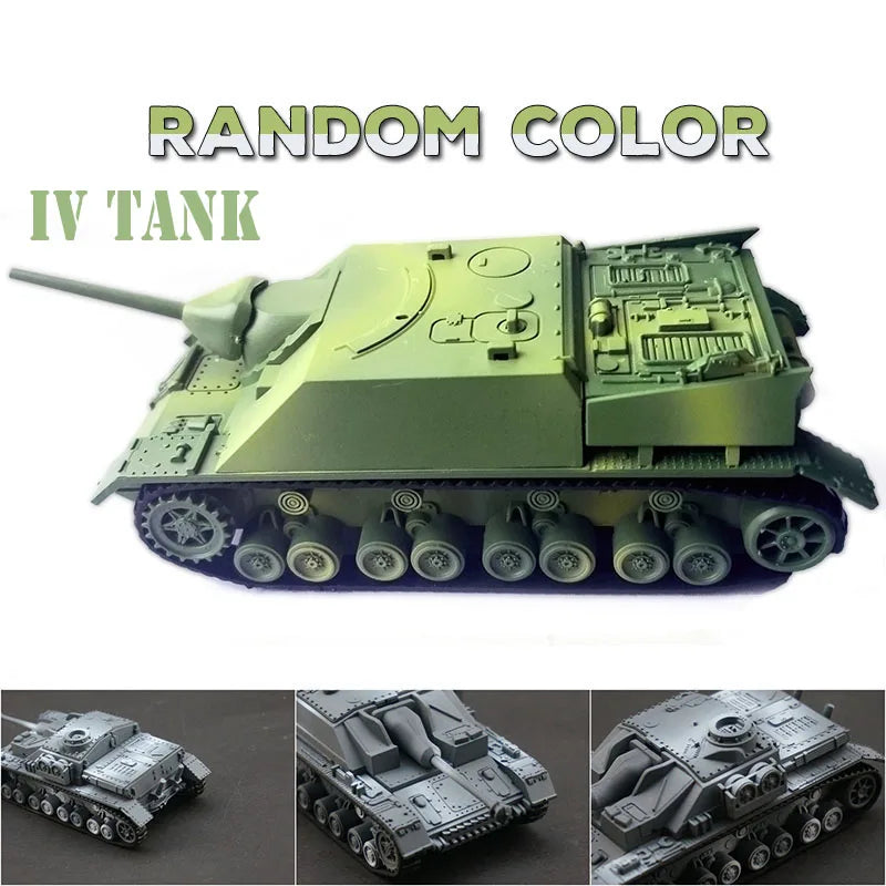 4D Different Tank Model Building Kits Military Assembly Educational Toys Decoration Material Panther Tiger Turmtiger Assault