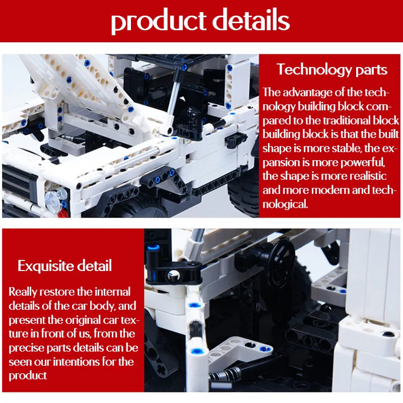 Cada 533Pcs Defender Remote Control Car Building Blocks For RC Car Model SUV City Brick Toys For Children Boys - CADA BRICKS®