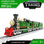 City Train Set Steam Bullet Vehicle Cargo Railway Station Model Building Blocks Brick Tracks Rail No Motor Kits Carriage Kid Toy - CADA BRICKS®