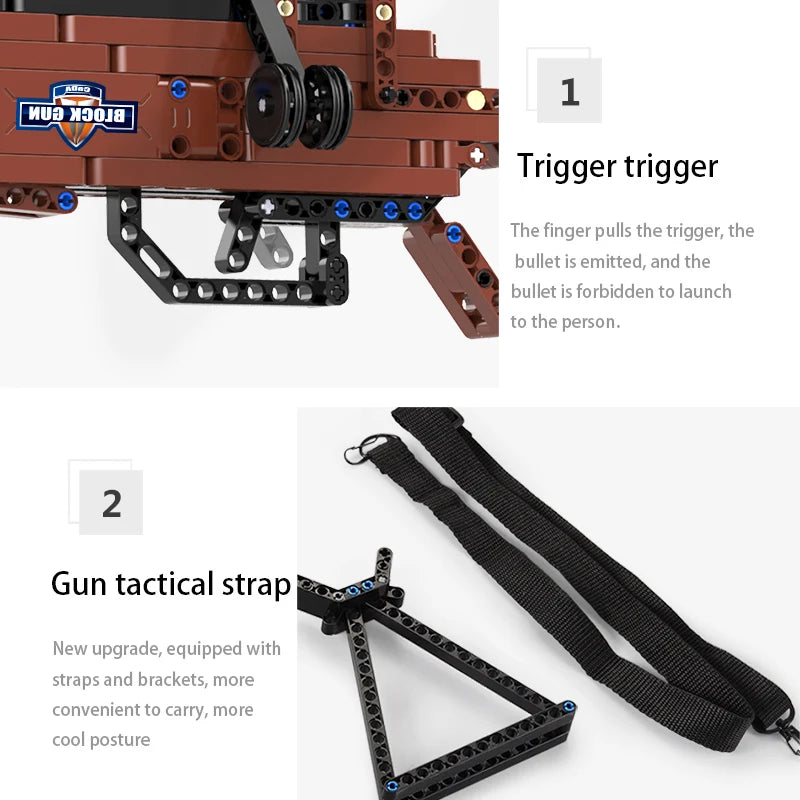 653 Pcs SWAT Military WW2 Weapon 98K Sniper gun sighting telescope Models Building Blocks Compatible GUN Blocks Toys Gifts - CADA BRICKS®