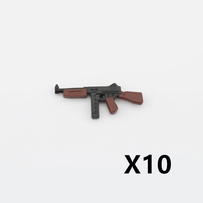 5/10 WW2 Soldier Weapons Building Block Two-color Printing Machine Rifle Submachine Sniper Guns Military Accessories Bricks C238 - CADA BRICKS®
