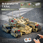 MOULD KING 20011 High-Tech App Remote Control Military Car MOC Mammoths Tank Model Building Bricks Toys For Kids Christmas Gifts