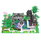 Chinese Hui Style Architecture Micro Diamond Block 3in1 Ancient Courtyard Building Brick Nanobricks Assemble Toys Collection