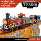 City Train Set Steam Bullet Vehicle Cargo Railway Station Model Building Blocks Brick Tracks Rail No Motor Kits Carriage Kid Toy - CADA BRICKS®