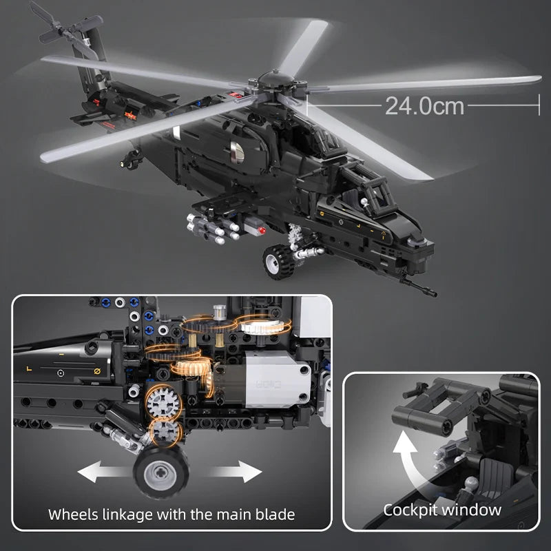 Cada 989pcs City Police Weapon RC Helicopter Aircraft Airplane Bricks Military Fighter -10 Building Blocks Toys Gifts