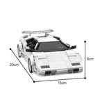 MOC Building Blocks Technology Bricks Car City Racer Countachs QV Vehicle Super Racing Toys Christmas Gifts - CADA BRICKS®