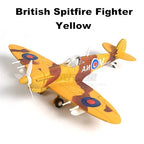 22cm 4D Diy Toys Fighter Assemble Blocks Building Model Airplane Military Model Arms WW2 Germany BF109 UK Hurricane Fighter
