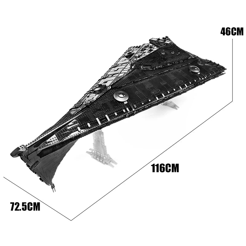 Mould King 21004 Star Toys MOC Eclipse-Class Dreadnought With Full Interior Model Building Blocks Bricks Kids Birthday Gifts