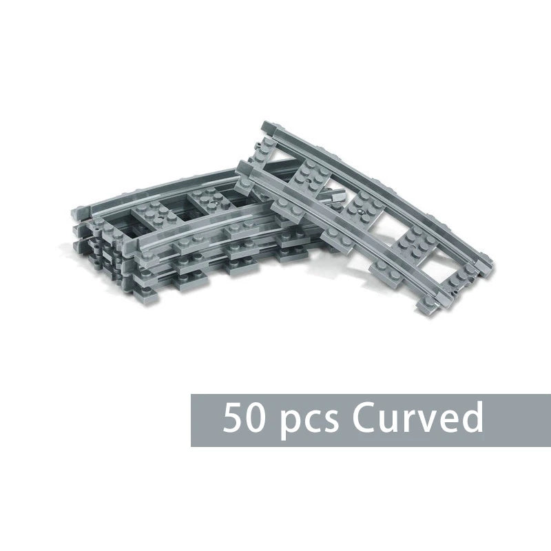 City Train Set Steam Bullet Vehicle Cargo Railway Station Model Building Blocks Brick Tracks Rail No Motor Kits Carriage Kid Toy - CADA BRICKS®