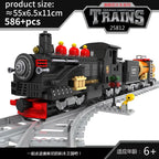 City Train Set Steam Bullet Vehicle Cargo Railway Station Model Building Blocks Brick Tracks Rail No Motor Kits Carriage Kid Toy - CADA BRICKS®