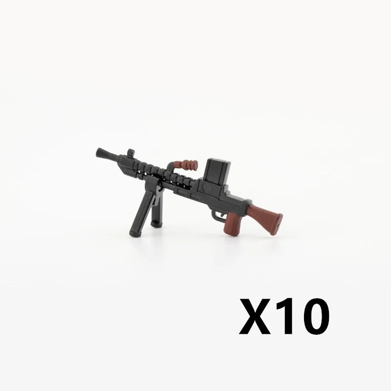 5/10 WW2 Soldier Weapons Building Block Two-color Printing Machine Rifle Submachine Sniper Guns Military Accessories Bricks C238 - CADA BRICKS®