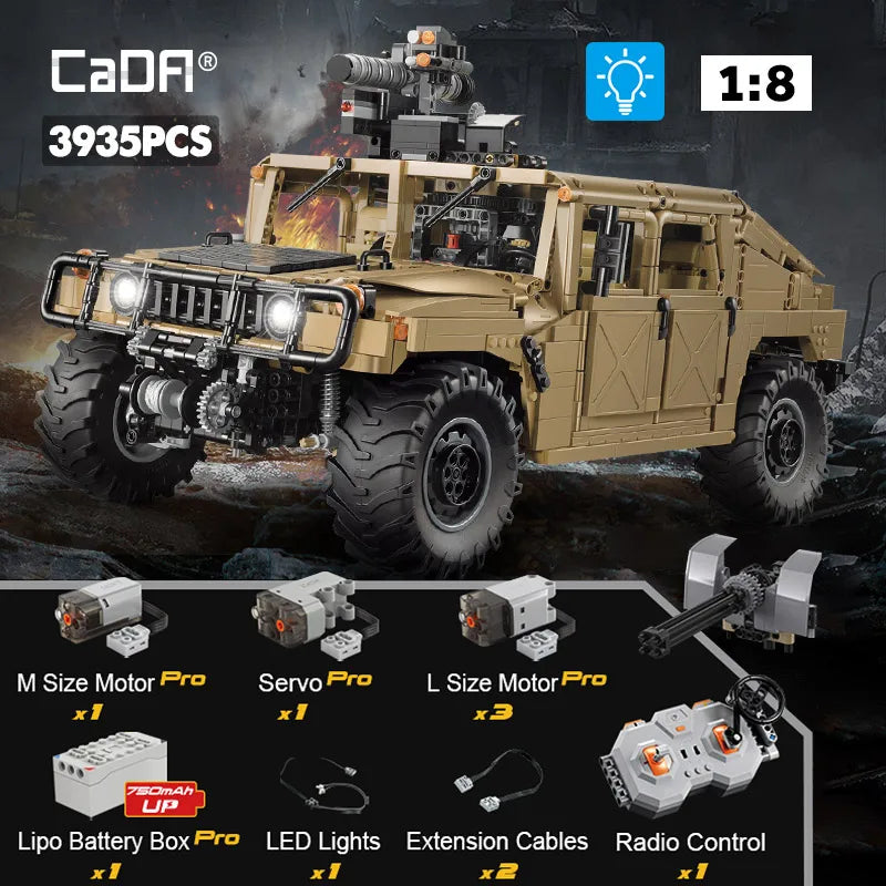 Cada 3935Pcs technical Armored SUV  Car Buggy Trucks Pickup Bricks City Off-road Remote Control Car Building Blocks Toy Gifts - CADA BRICKS®