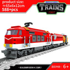 City Train Set Steam Bullet Vehicle Cargo Railway Station Model Building Blocks Brick Tracks Rail No Motor Kits Carriage Kid Toy - CADA BRICKS®