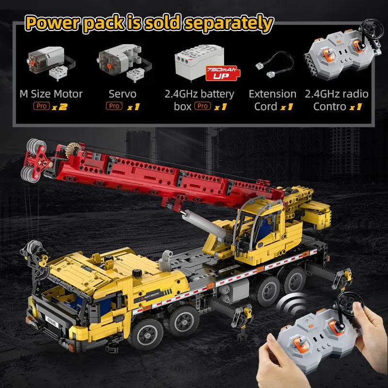 Cada City Remote Control Engineering Vehicle Truck Crane Building Blocks MOC RC Car Bricks DIY Toys For Children Gifts - CADA BRICKS®