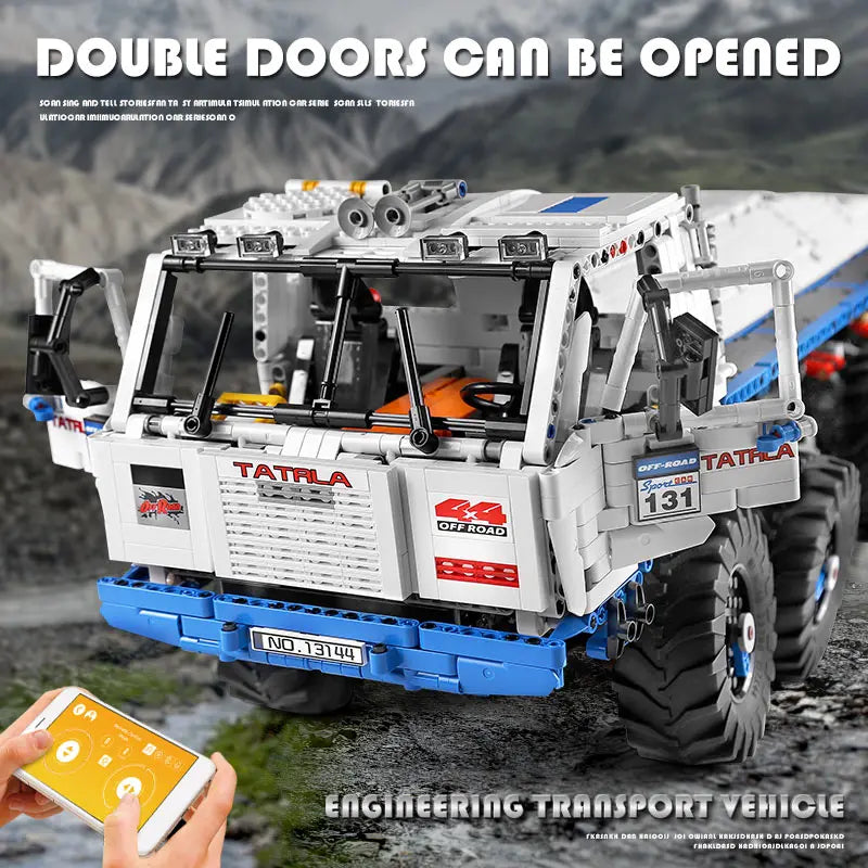 MOULD KING 13144 Technical Building Blocks Arakawa Tow Off-road Truck 8x8 model MOC Bricks Kids Toys Christmas Gifts