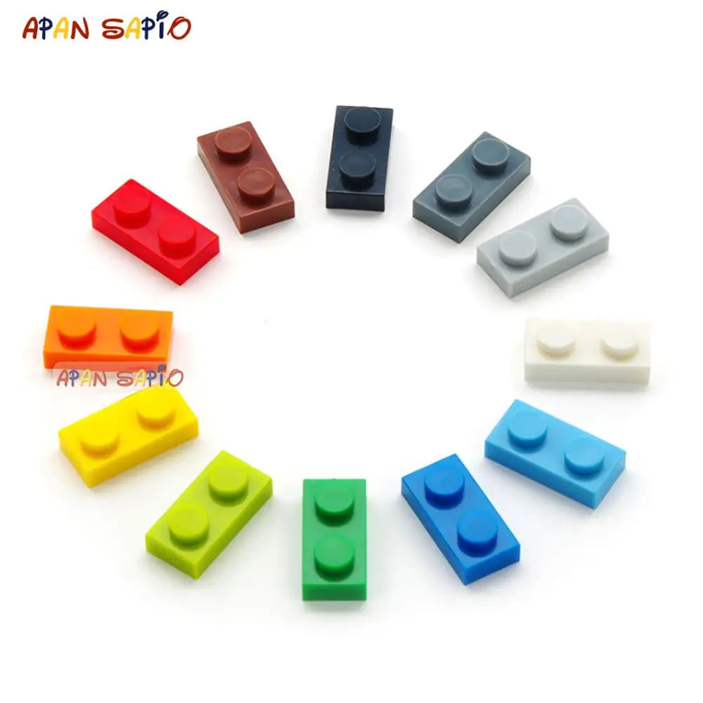 200pcs DIY Building Blocks Thin Figures Bricks 1x2 Dots 12Color Educational Creative Size Compatible With 3023 Toys for Children - CADA BRICKS®