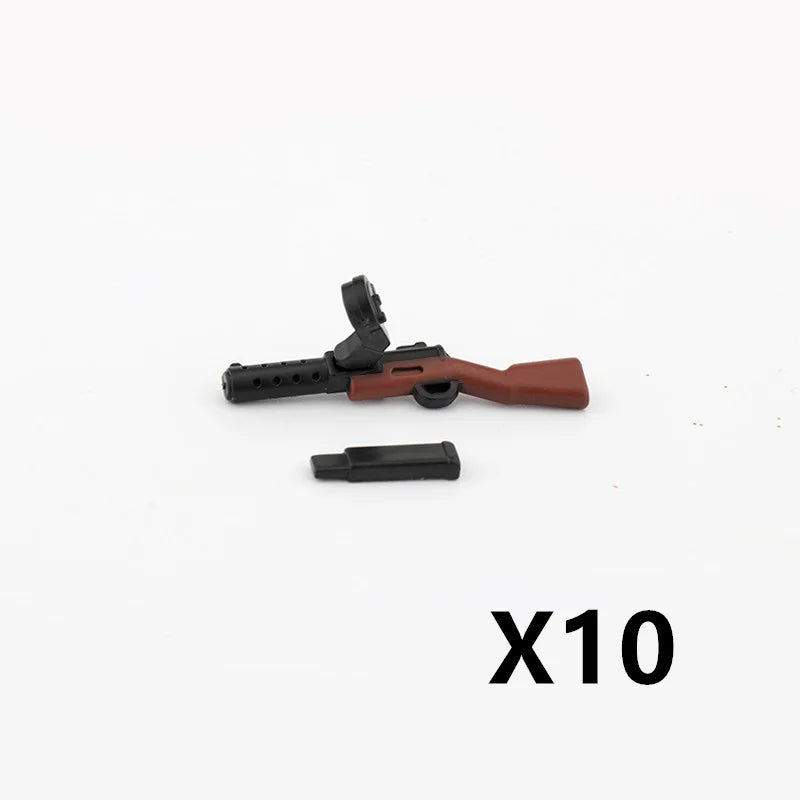5/10 WW2 Soldier Weapons Building Block Two-color Printing Machine Rifle Submachine Sniper Guns Military Accessories Bricks C238 - CADA BRICKS®