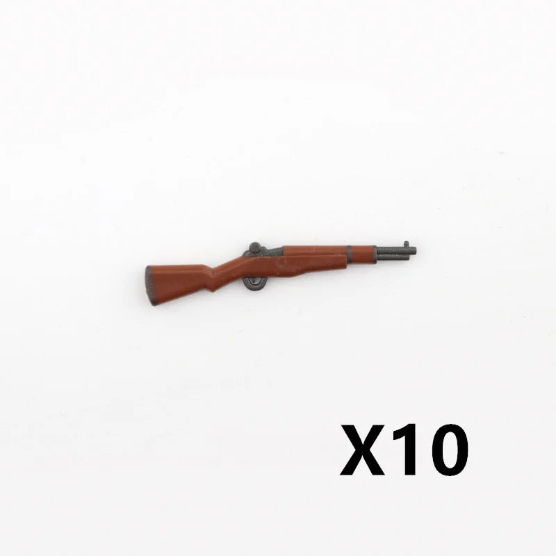 5/10 WW2 Soldier Weapons Building Block Two-color Printing Machine Rifle Submachine Sniper Guns Military Accessories Bricks C238 - CADA BRICKS®