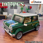 1077PCS Cooper Cars Model Classic Technical Building Blocks Sets Compatible With 10242 Educational Toys Birthday Christmas Gifts