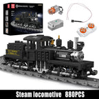 Mould King 12032 Car Toys Remote Control Shay-type Steam Locomotive Model Assembly Train Brick Toys Kid Christmas Gift