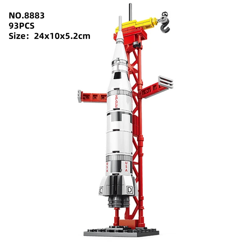 Space Astronaut Spaceman City Building Blocks Shuttle Satellite Rocket Space Station Saturn Figure Bricks Gift for Adult Man