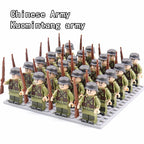 24pcs WW2 Military Army Soldier Soviet US UK German France Building Blocks Set Model Bricks Action Figures Weapon Toys Kids Gift - CADA BRICKS®