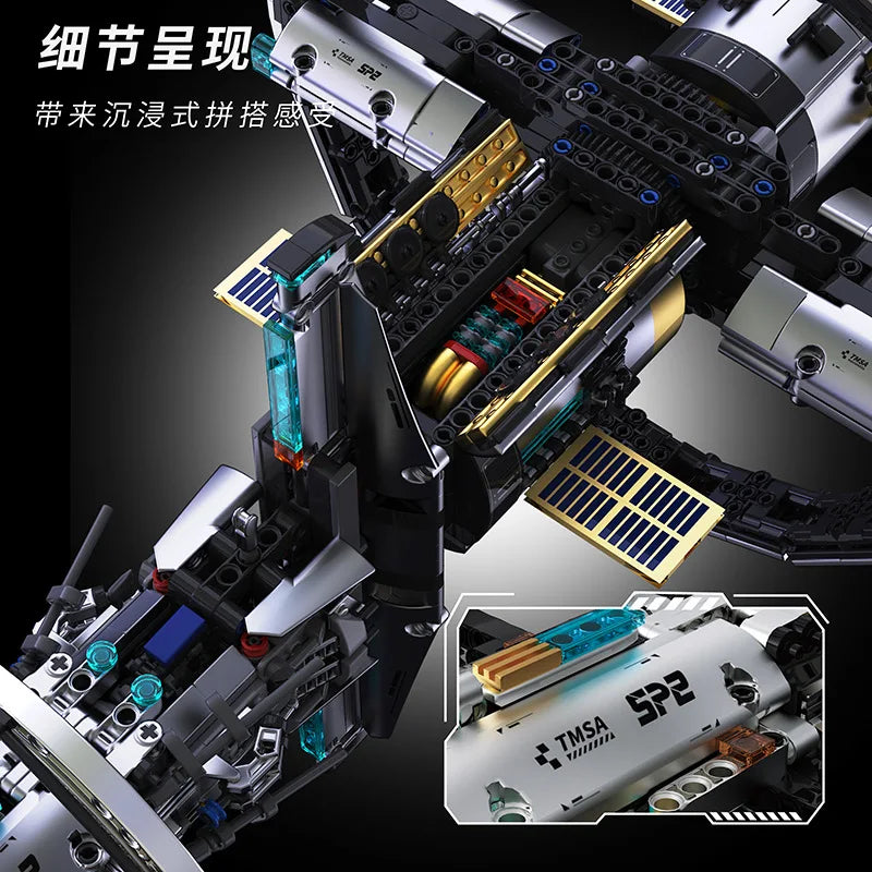 New T1105 3000pcs MOC Space Exploration Series Building Blocks Assembling Space Station Bricks Model Toys for Boys Birthday Gift