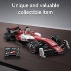 1:24 Alfa Romeo Formuły 1 Samochód wyścigowy F1 Samochód wyścigowy C42 Model samochodu sportowego Klocki Klocki miejskie Samochód wyścigowy Zabawki Prezent dla dziecka