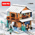 City Street View Modular Japanese Traditional Single-family Villa Retro Flower House MOC Architecture Building Block Toy for Kid