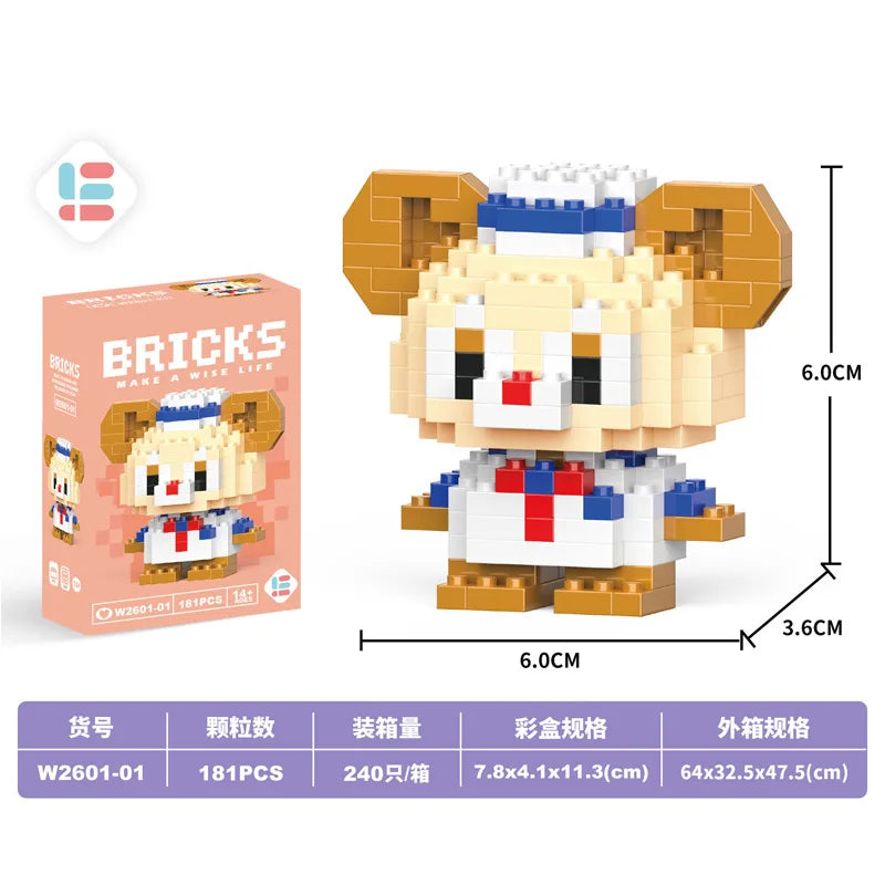 Disney Small Granular Building Model Toy Cartoon Character Stitch, SpongeBob Mini Block Toy Christmas Gift for Children - CADA BRICKS®