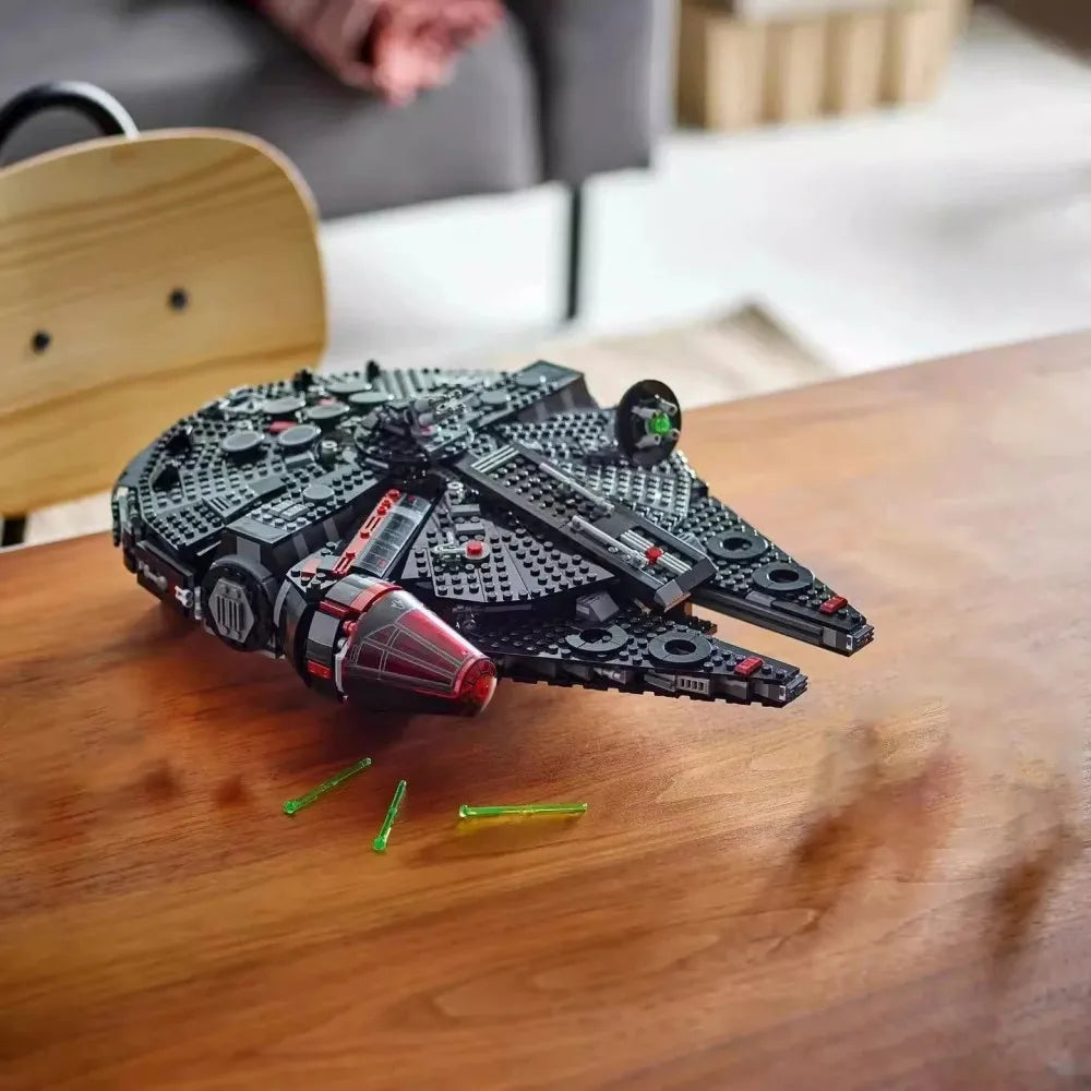 1579PCS Dark Falcon Star Ship Building Blocks - Advanced DIY Space Model for Adult Hobbyists