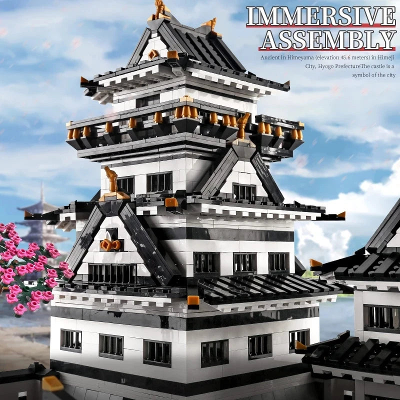 MOC 39101 Japanese Style Architecture Streetview Building Block Himeji Castle Model sets Assembly Bricks Kids Toys Christmas Gif