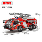 Simulation City Firefighter Rescue Engineering Vehicle Movable Building Block Fire Trucks Model Kit Childrens Assembled Toy Gift - CADA BRICKS®