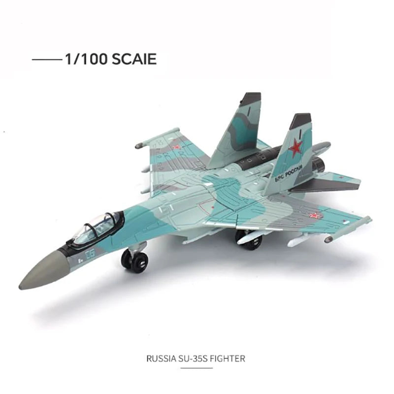 Modern Russian Air Force Sukhoi Su-57 Su-35 Military Fighter Model Assemble Copter Airplane Puzzle Building Block Assembly Toy