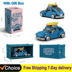 NEW IN Creative Model Classic Beetle Car Decoration Building Blocks Bricks Moc Kit Set City car DIY Toys For Boys Gifts with box