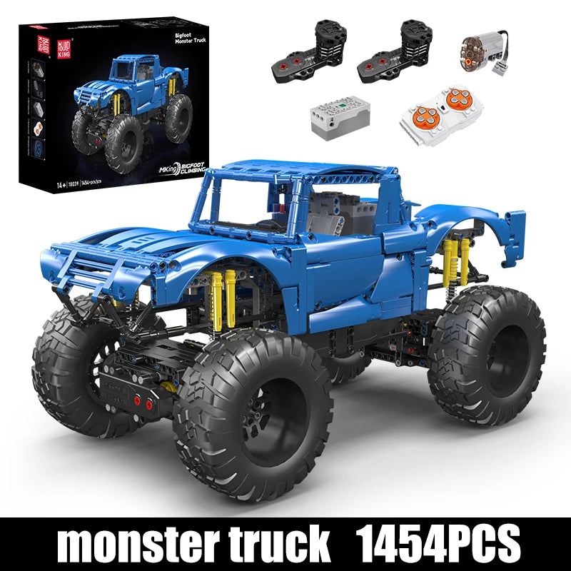 Mould King 18039 Technical Car Toys The Remote Control Big-foot Truck Building Block Assembly Car Brick Set Kids Christmas Gift
