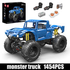 Mould King 18039 Technical Car Toys The Remote Control Big-foot Truck Building Block Assembly Car Brick Set Kids Christmas Gift