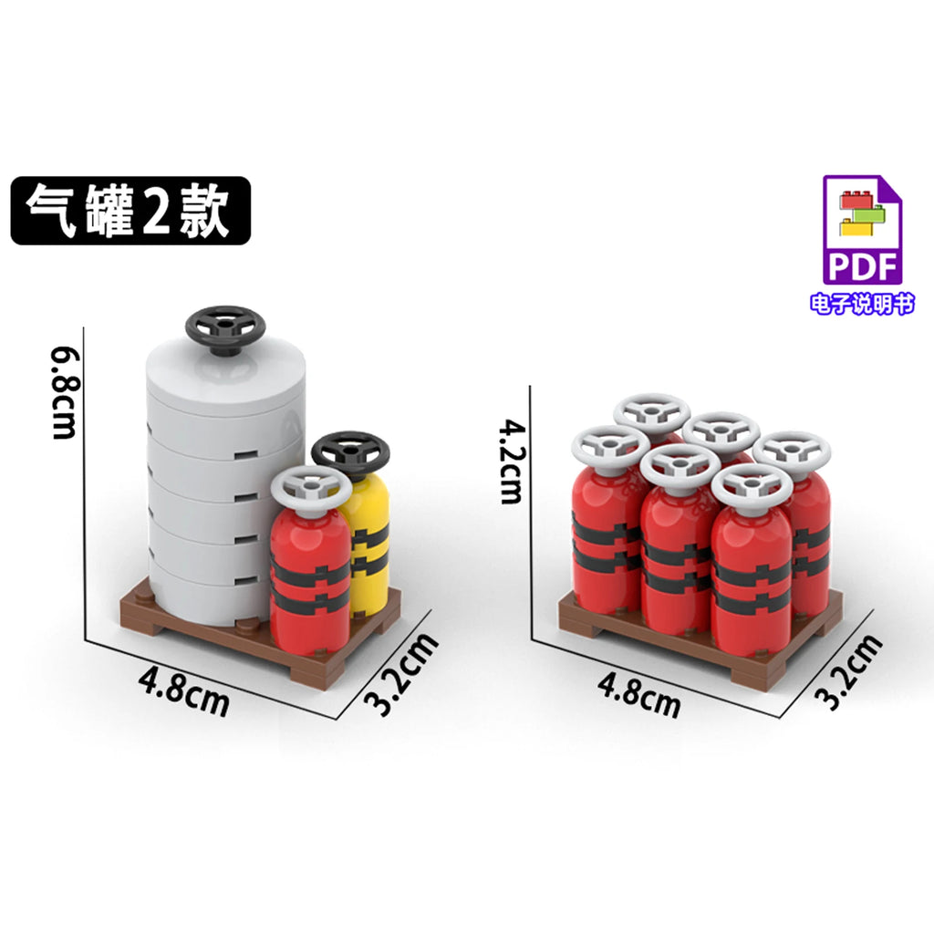 City Construction Building Blocks Set with Truck Crane Forklift Fuel Tank Transport Toy