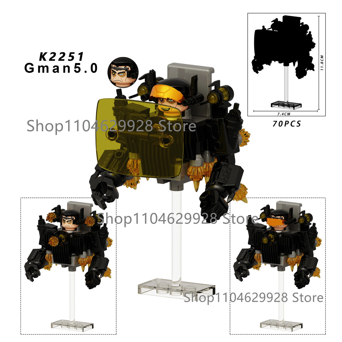 Camera Man Block New KDL SWAT Skibidi Toilet Man Figures Anime Block Toys TvMan Titan C ...
