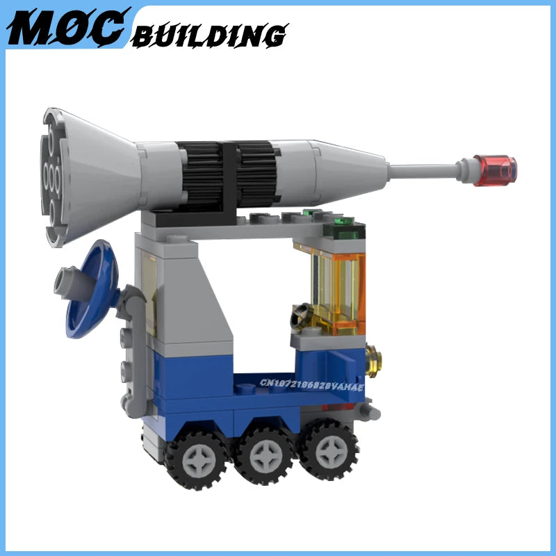 MOC Building Blocks Classic Space Station Series Small Moon Buggy Rocket Car Creative Shuttle-Craft Toys DIY Bricks Xmas Gifts