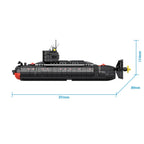 Military The Type 094 Strategic Nuclear Submarine Building Blocks Kit Classic Naval Vessels Ship War Boat Bricks Model Kids Toys - CADA BRICKS®