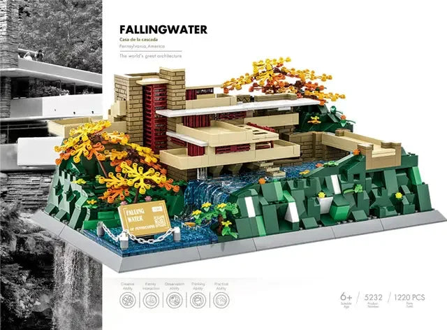 MOC World Famous Architecture Edifice Opera House Building Blocks Villa Savoye Bridge Tower Toy Children Birthday Christmas Gift - CADA BRICKS®