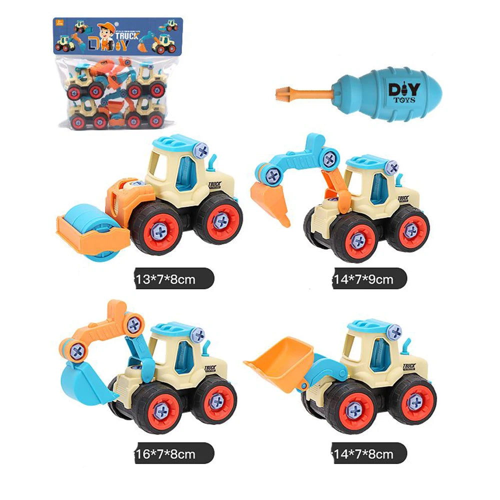 Screw Helicopter Take Apart Vehicle Toy DIY Construction Truck Toys Farm Toy Build Car for Boy Kid Building Blocks Gift for kids