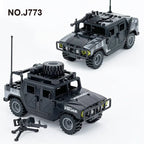 2024 Military Armoured Off-Road Vehicle Humvee Jeep H1 2 Modes Army Car Building Blocks Bricks WW2 Model Moc Toys Boys Kids Gift