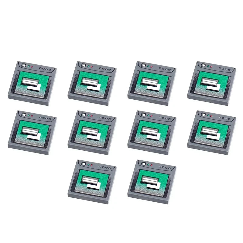 City Printed Accessories Building Blocks Computer Controller Monitor Keyboard Dashboard Mobile Phone Radio Mini Bricks Kids Toys - CADA BRICKS®