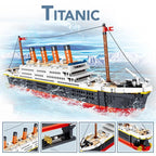 1860/1288pcs Titanic Cruise Ship Model Blocks Ship Building Blocks Gift for Kids Children Home Office Ornaments Fast Shipping