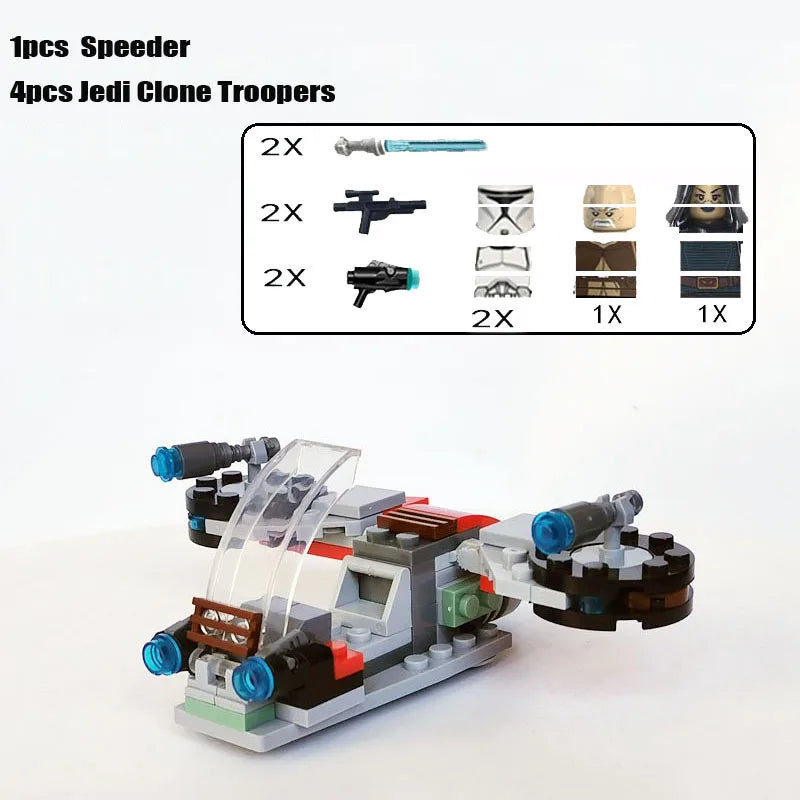 Nye Dropship Swamp Speeder Soldat Klon Walker Kamp Hær Pakke Byggeklosser Leker