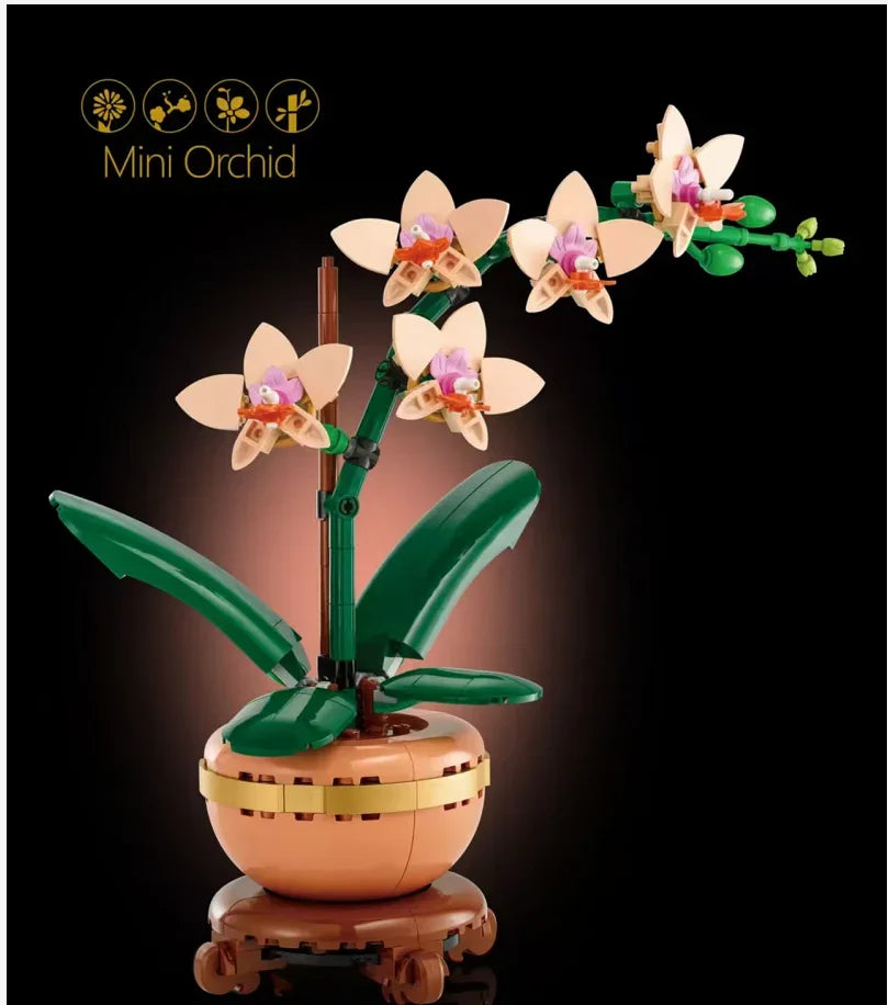 2025 NEW Bouquet 10343 10344 10368 10369 Orchid Bamboo Chrysanthemum Plum Blossom Building Blocks DIY Flowers Toy for Kid Adult